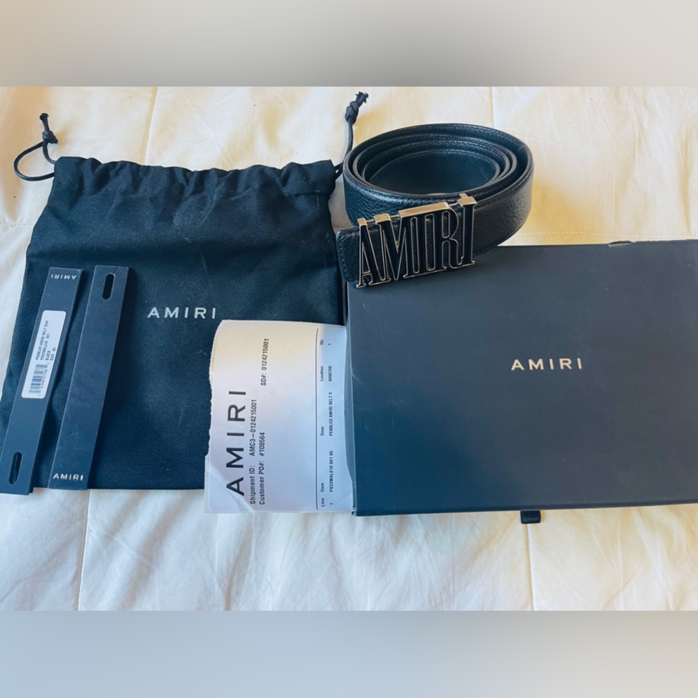 Amiri Core Enamel Leather Belt